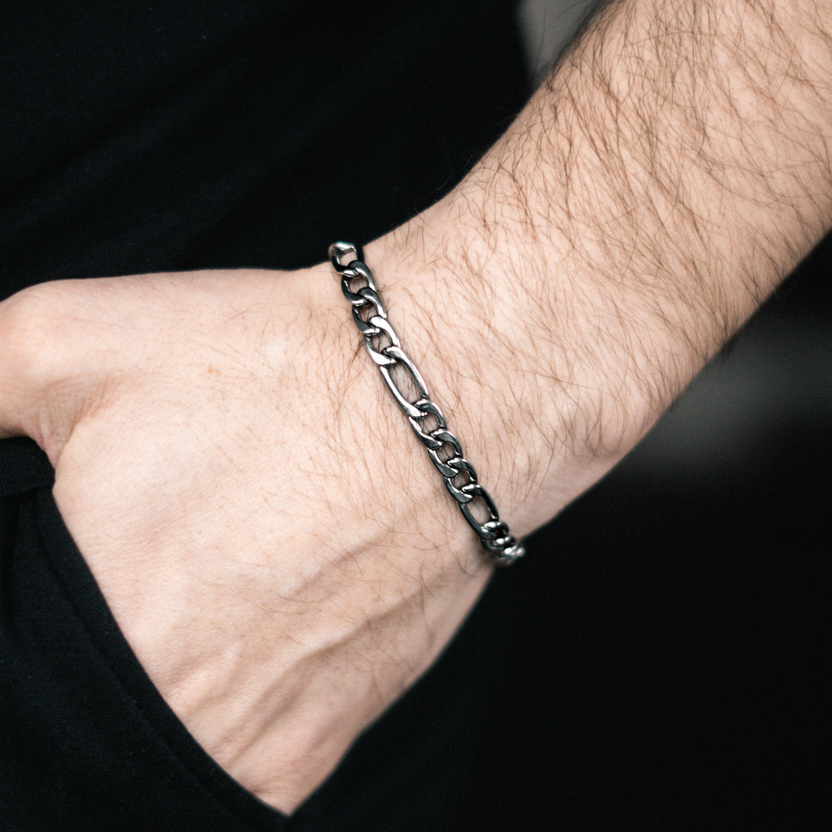 Eclipse - Figaro Armbånd Stål